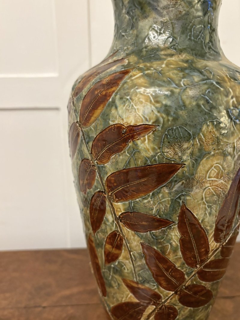 Large Antique Victorian Quality Doulton Vase - Image 5